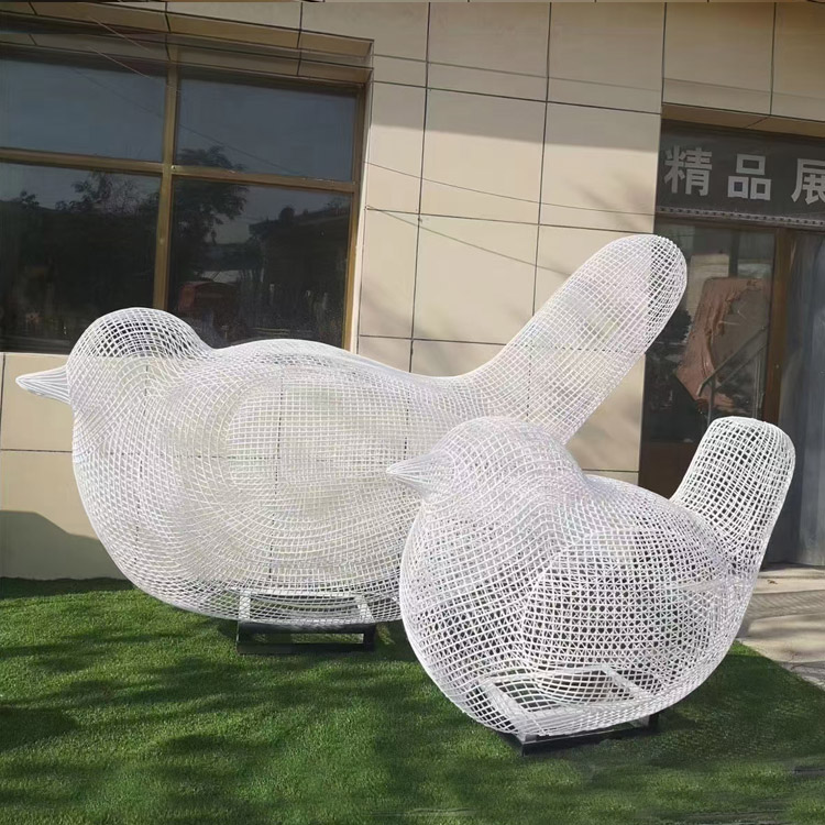不銹鋼造型鳥雕塑(圖3)