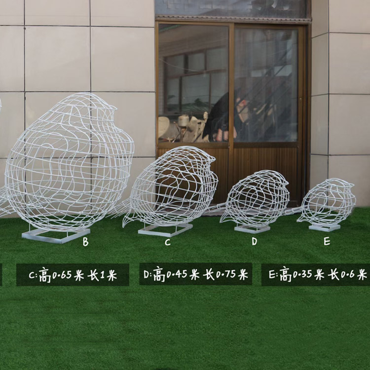 鐵藝不銹鋼鏤空鳥雕塑(圖4)